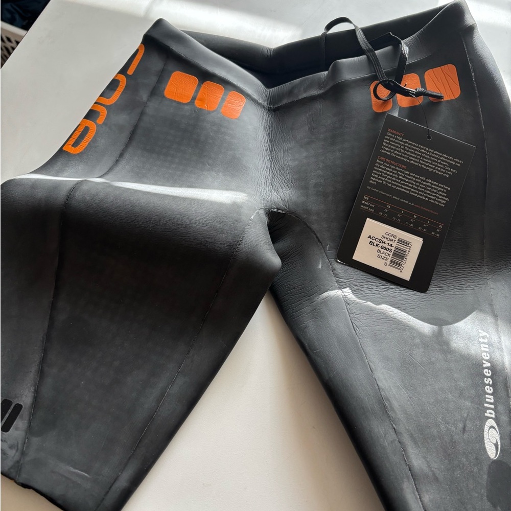 Seventy Men's Swim Trunks - Black and Orange